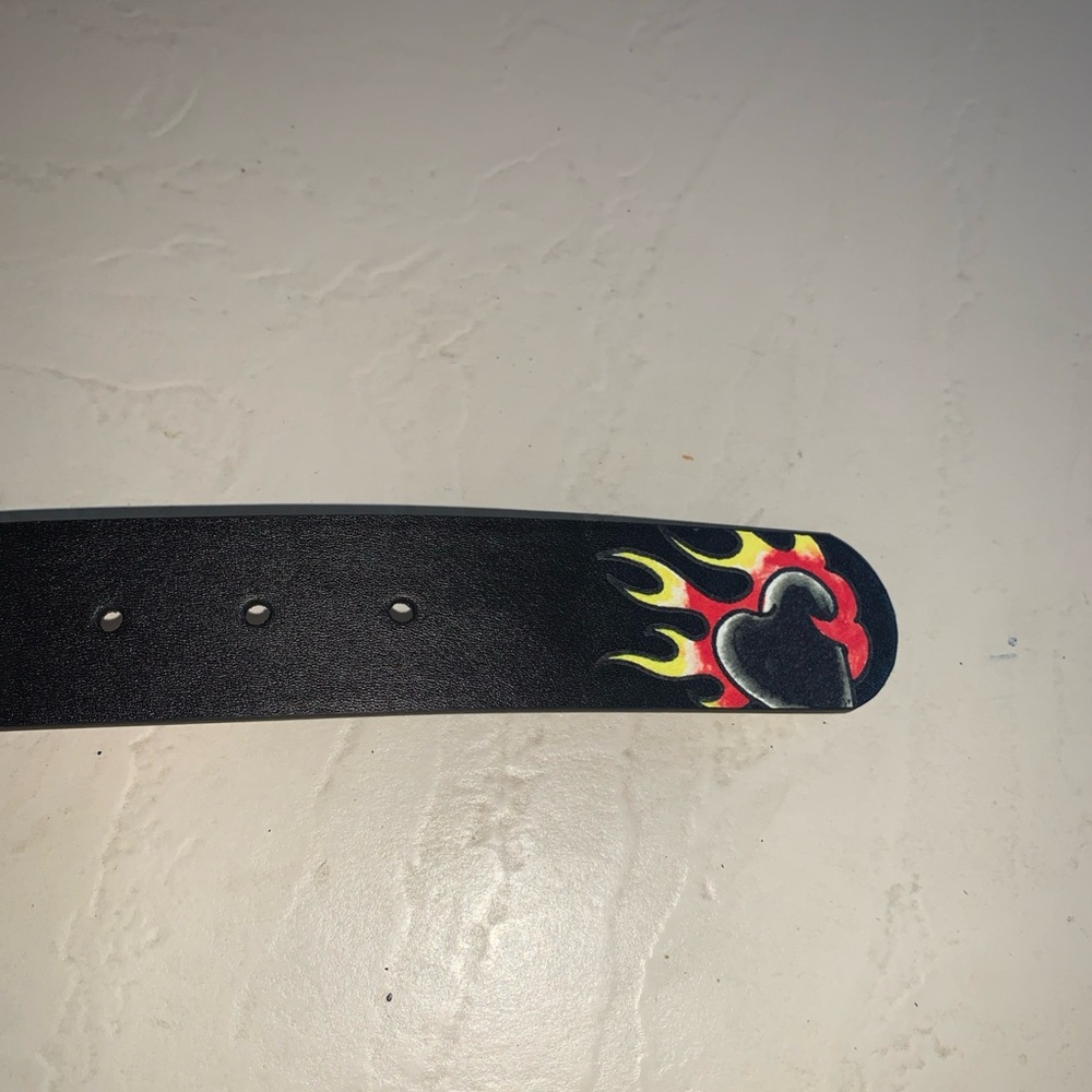 Ed Hardy Men's Reversible Belt Tattoo Dragon Skull Y2K Streetwear Size 42 - Picture 13 of 15